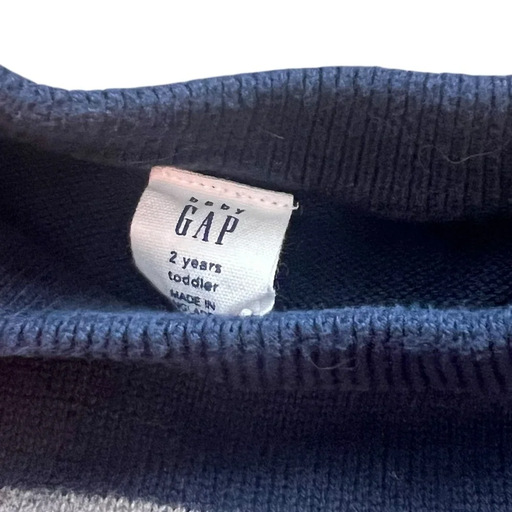 Baby GAP Sweater Boys‎ Size 2T Toddler Striped Knit Multicolor Long Sleeve